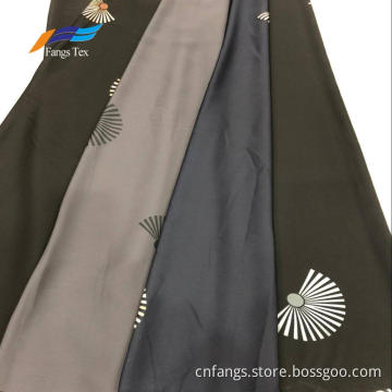 100% polyester Nida-tryckt formellt svart plaggetyg